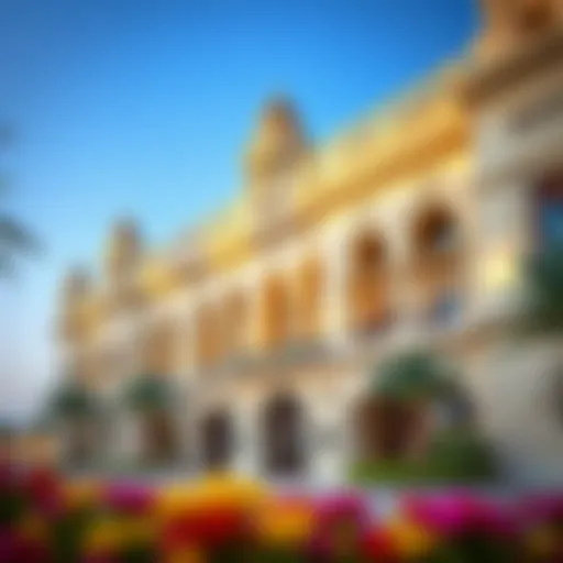 Stunning facade of La Fontana showcasing intricate architectural details