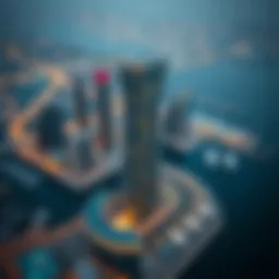 Stunning skyline view of La Riviera Tower in Dubai Marina