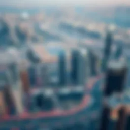 Aerial view of Dubai's skyline with tech offices