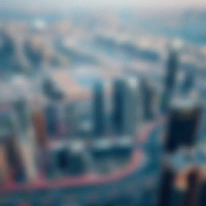 Aerial view of Dubai's skyline with tech offices