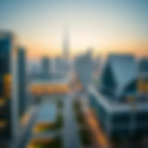 Overview of UAE skyline with modern architecture