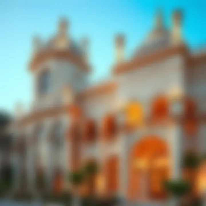 Architectural details of a Dubai mansion