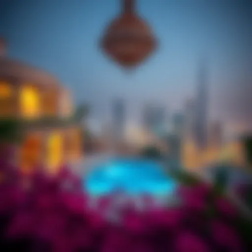 Stunning view of a luxury mansion in Dubai