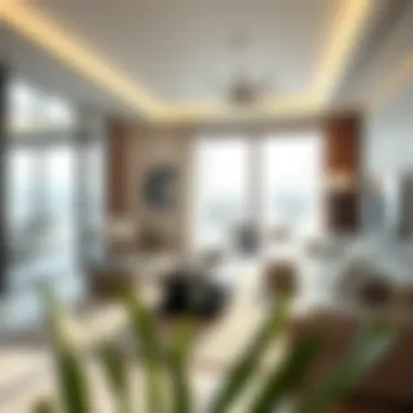 Elegant living space with waterfront view