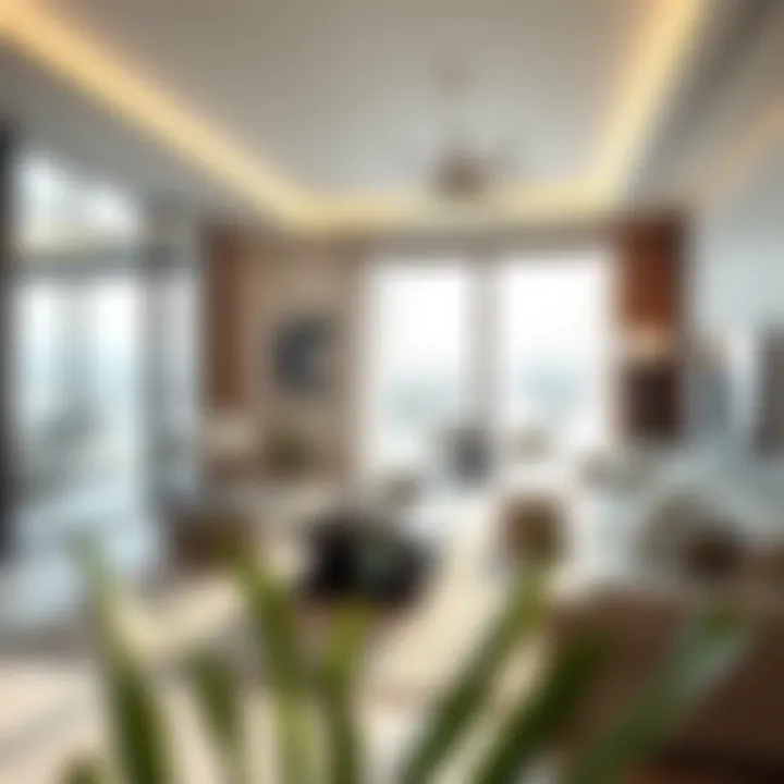 Elegant living space with waterfront view