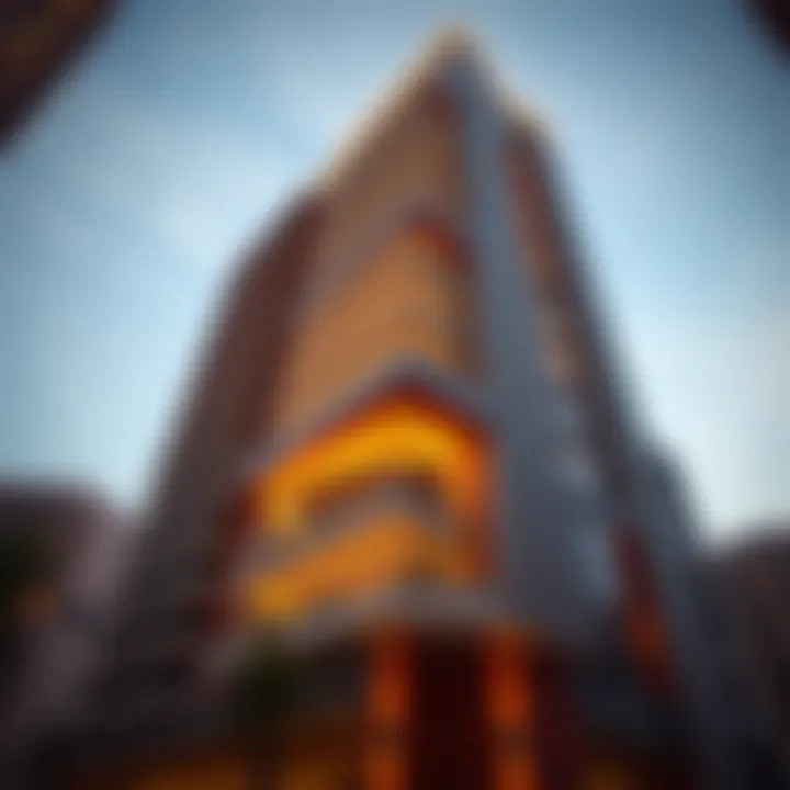 Architectural details of Maryah Tower showcasing modern design