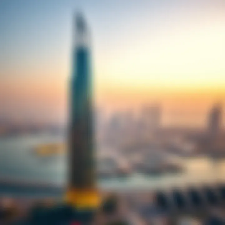 Stunning view of Maryah Tower against the Abu Dhabi skyline