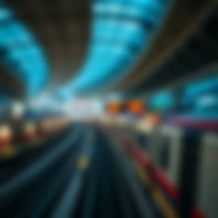 Vibrant view of a Dubai Metro station
