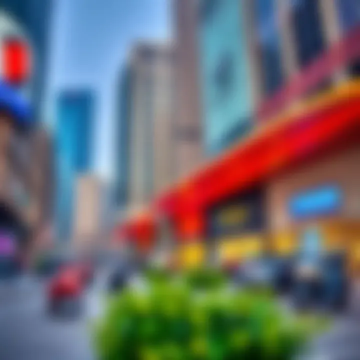 Vibrant Commercial Hub of Motor City Commercial spaces in Motor City bustling with activity