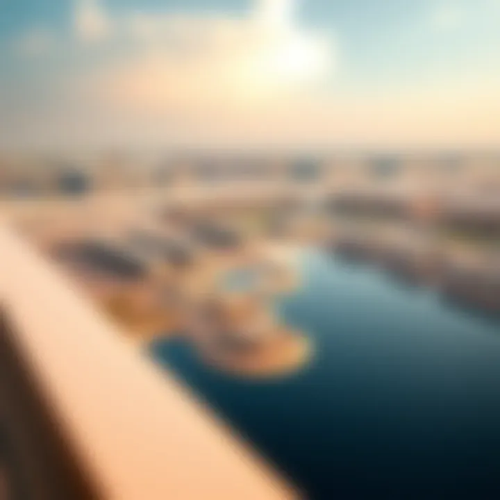 Aerial view of the surrounding development potential near Mubazzarah Lake