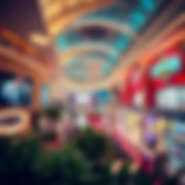 Entertainment facilities within Nakheel Mall including leisure areas