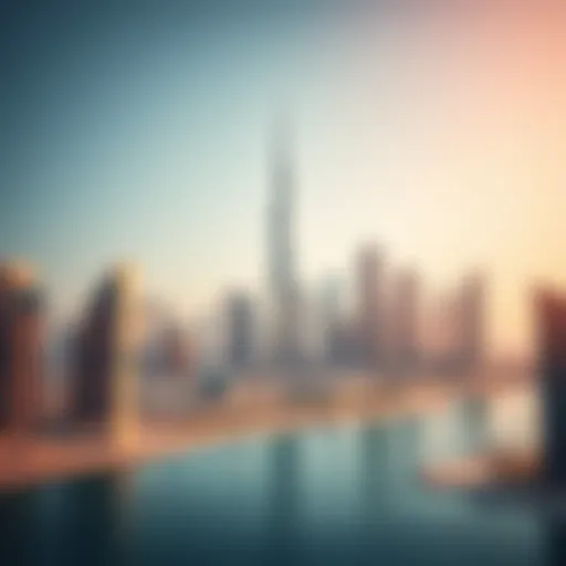 Overview of Dubai's skyline with corporate buildings