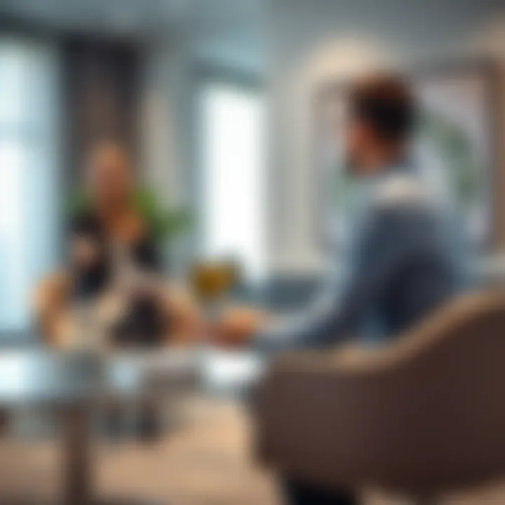 Consultation for Job Loss Insurance Options A professional consultation in an office setting