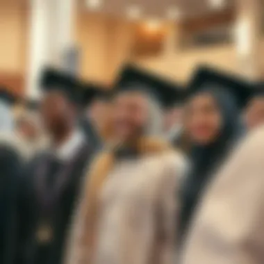 Graduating students celebrating their achievements at Dubai International School Al Quoz