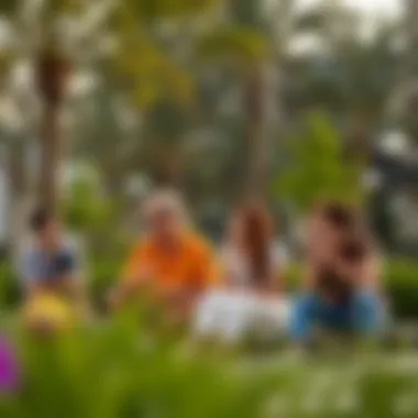 Lifestyle Benefits in Jumeirah Village Circle Family enjoying leisure time in a park within Jumeirah Village Circle