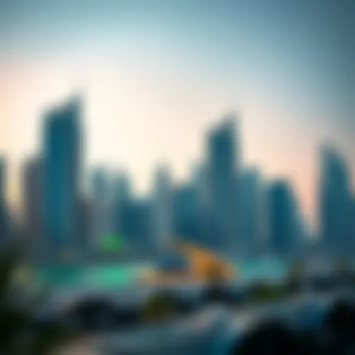 Dubai skyline showcasing financial district