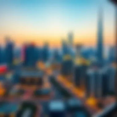 Iconic skyline of Dubai during festive times