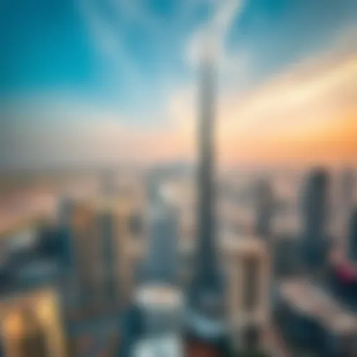 Aerial view of Dubai's skyline showcasing modern architecture.