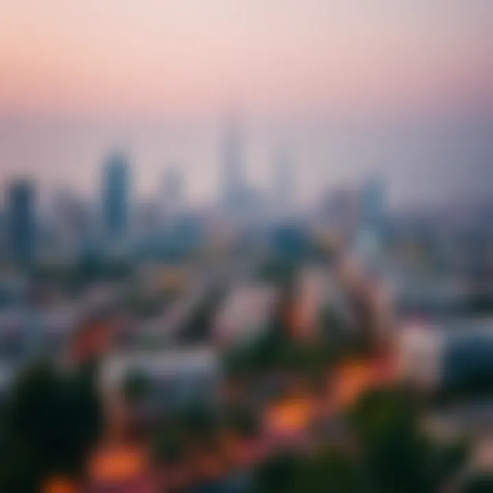 View of Oud Metha neighborhood skyline