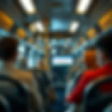 Passengers enjoying bus service