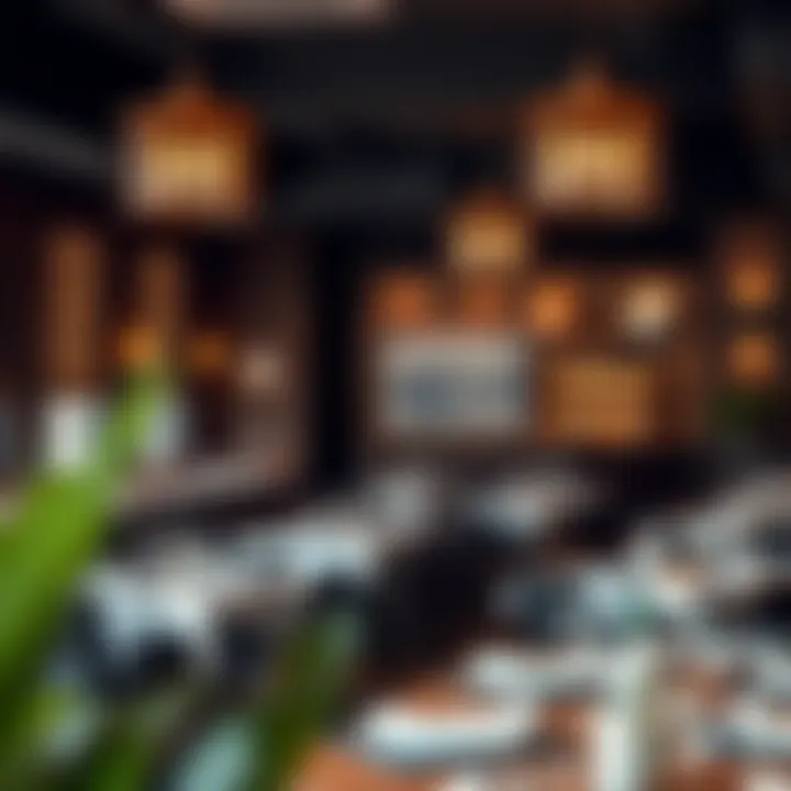 An elegant restaurant interior highlighting local artistry