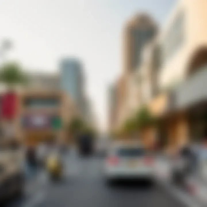 A busy street in Dubai on a Friday afternoon
