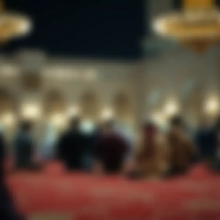 Group of individuals engaged in prayer in Dubai