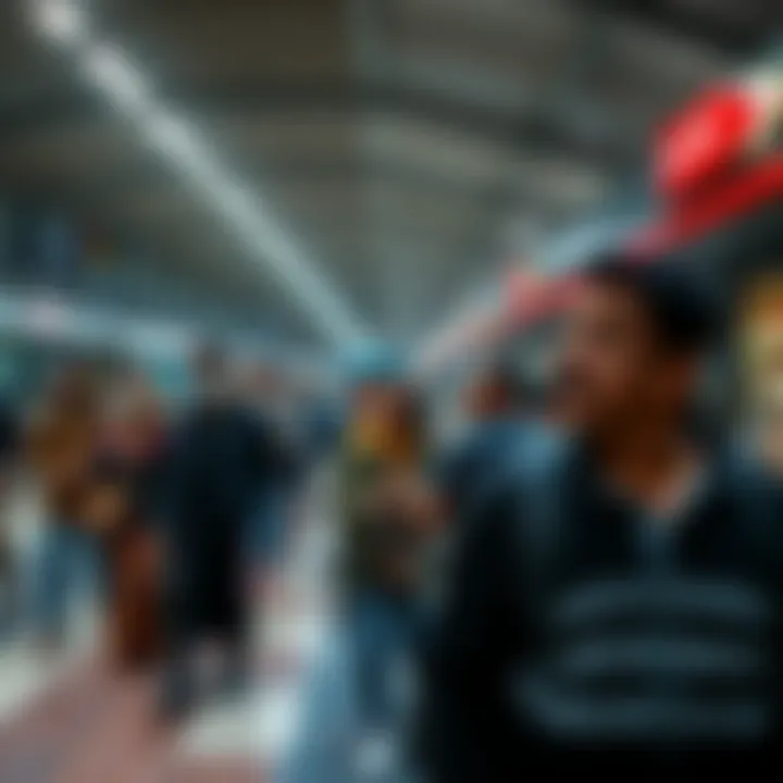 Bustling metro station with diverse commuters highlighting urban mobility