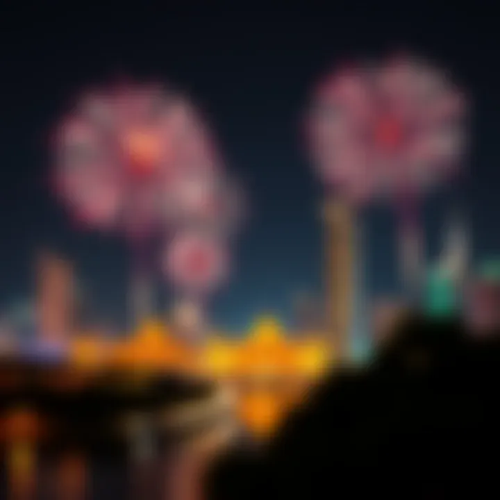 Festive fireworks illuminating the UAE skyline