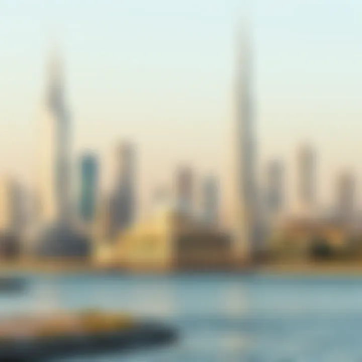 A serene landscape showcasing iconic UAE landmarks