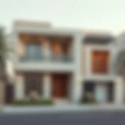 Elegant exterior of Qusais House showcasing modern architecture