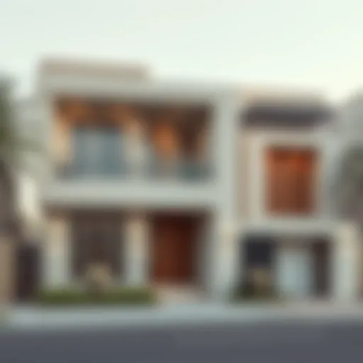 Elegant exterior of Qusais House showcasing modern architecture