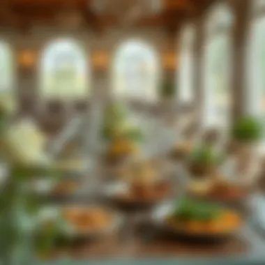 Iftar table set with various dishes