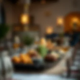 Traditional Iftar table showcasing local delicacies