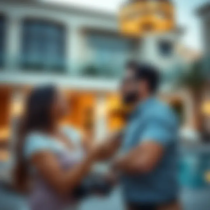 Experiencing Luxury in Dubai Real Estate Client enjoying a luxurious property tour