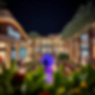 Overview of Al Barsha amenities including parks, shops, and cafes