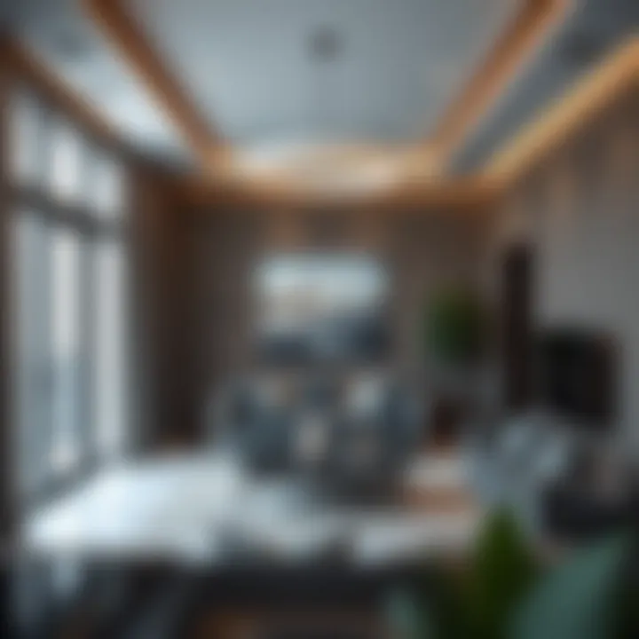 Interior of a stylish rental flat in Al Barsha featuring contemporary design