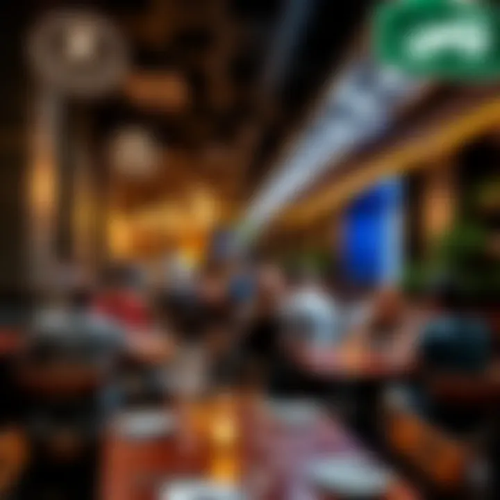 A vibrant atmosphere with diners enjoying their meals at مطعم شمشيري.