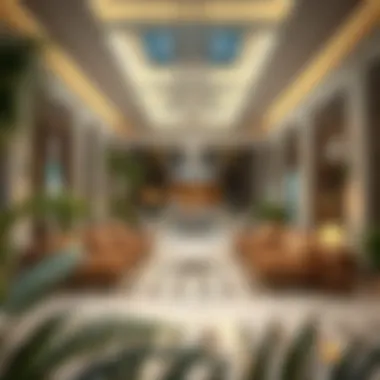Leisure and relaxation areas within the mall