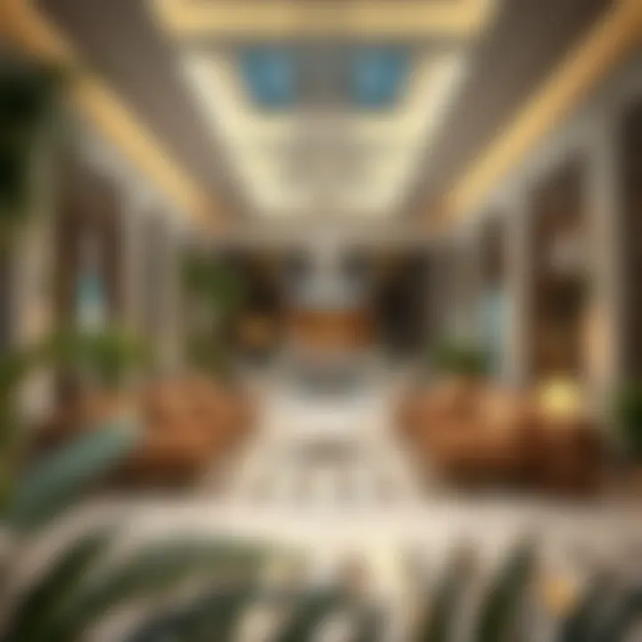 Leisure and relaxation areas within the mall