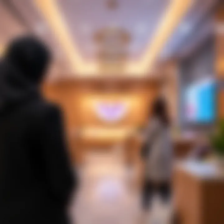 Interior view showcasing customer service area