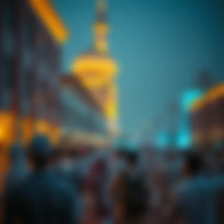 Muslims gathering for sehri prayer