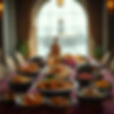 Traditional Ramadan dishes laid out for sehri