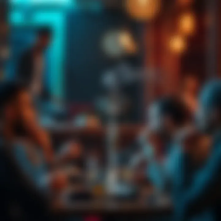 A group of friends enjoying shisha together