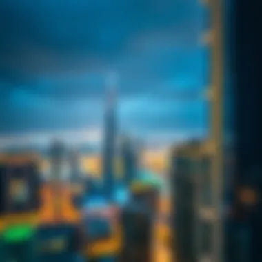 Breathtaking skyline view from Sparkle Tower highlighting its prime location