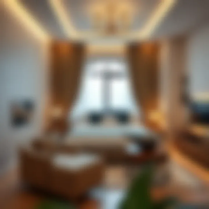 Stylish studio room interior in Oud Metha