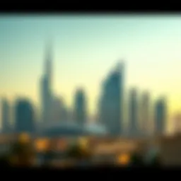 Stunning skyline of Dubai featuring prominent bank buildings