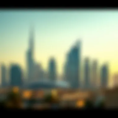 Stunning skyline of Dubai featuring prominent bank buildings