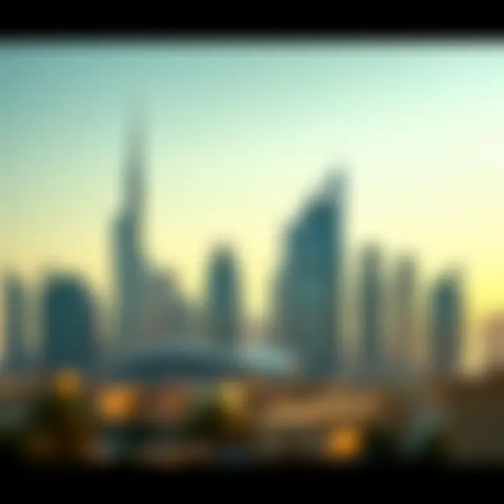 Stunning skyline of Dubai featuring prominent bank buildings