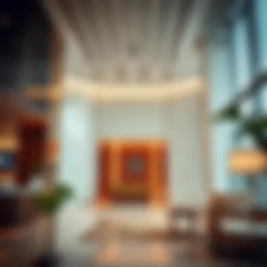 Luxurious interior of a modern bank branch